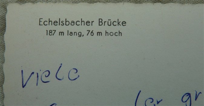 Postkaart / Postkarte, Echelsbacher Brücke (B105), jaren'50/'60. - 4