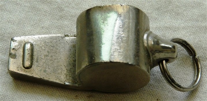 Rolfluit / Scheidsrechtersfluit, type: Acme Thunderer 605, Small, zilverkleurig metaal.(Nr.1) - 5