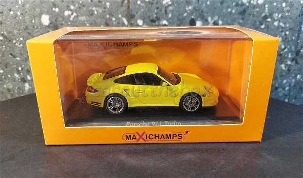 Porsche 911 Turbo 2009 geel 1/43 Maxichamps Max024 - 3