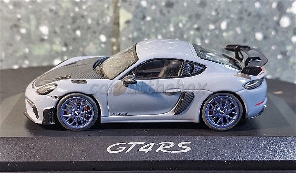 Porsche 718 Cayman GT4 RS grijs 1/43 Minichamps Mi098 - 0