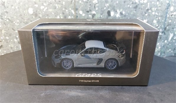 Porsche 718 Cayman GT4 RS grijs 1/43 Minichamps Mi098 - 3