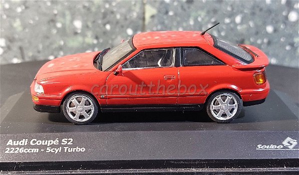 Audi Coupe S2 1992 rood 1/43 Solido Sol084 - 0