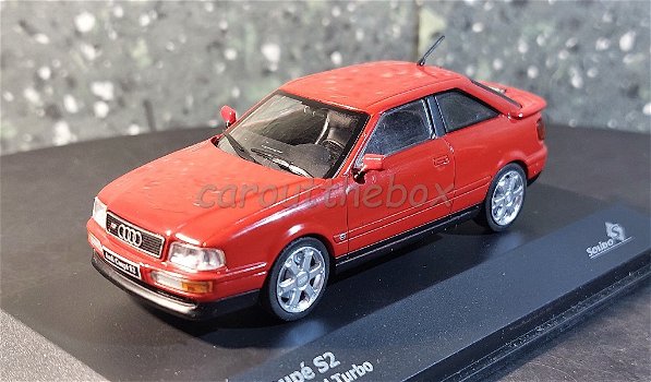 Audi Coupe S2 1992 rood 1/43 Solido Sol084 - 1