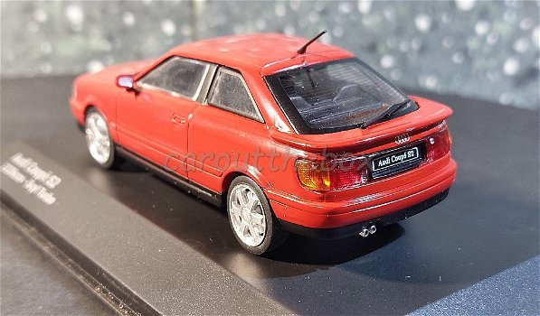 Audi Coupe S2 1992 rood 1/43 Solido Sol084 - 2
