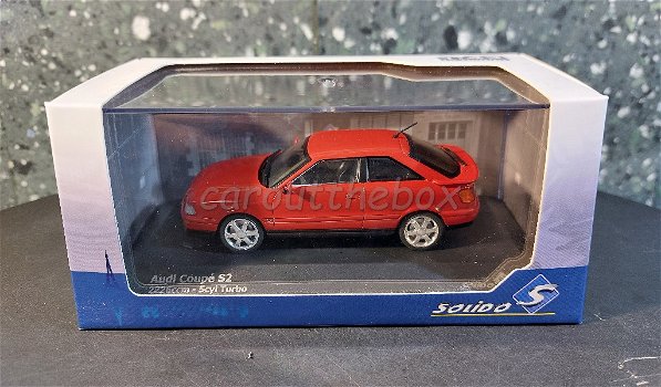 Audi Coupe S2 1992 rood 1/43 Solido Sol084 - 3