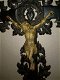 Antiek houten kruis, jezus is van brons - 5 - Thumbnail