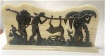 Antiek brons marmer beeld, deco periode - 0 - Thumbnail