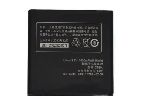 New battery C660T 1400mAh/5.18WH 3.7V for K-Touch C660T - 0