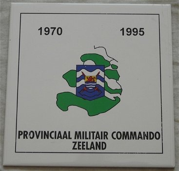 Tegel / Wandtegel, Provinciaal Militair Commando Zeeland (PMC Zld), 1970-1995.(Nr.1) - 0