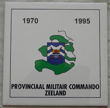 Tegel / Wandtegel, Provinciaal Militair Commando Zeeland (PMC Zld), 1970-1995.(Nr.1) - 1