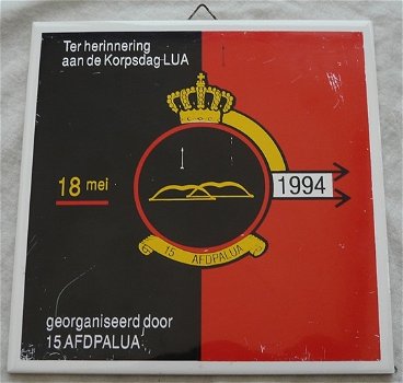 Tegel / Wandtegel, 15 AFDPALUA (15 afdeling Pantserluchtdoelartilleriebatterij), 1997.(Nr.1) - 0