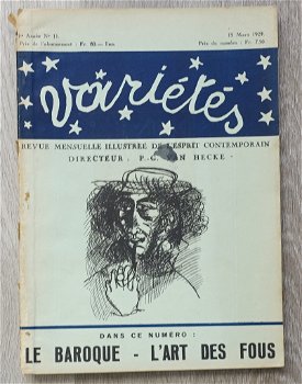 Variétés 1929 1re année no. 11 o.a. Kafka, l'art des fous - 0