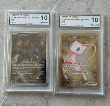 Pokemon Mewtwo #52 & mew #205 graded 10 - 0