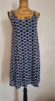 MANGO jurk blauw wit zwart maat 38 - 40 ( M ) - 2