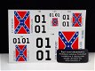 Stickers decals General Lee – Dukes of Hazzard – Dodge Charger 1:18, 1:24, 1:43 en 1:64 - 1 - Thumbnail