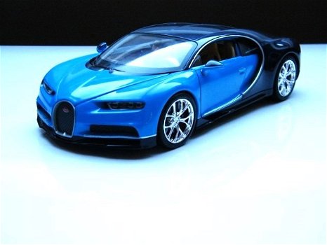 Nieuw schaalmodel miniatuur modelauto Bugatti Chiron – Welly 1:24 - 0