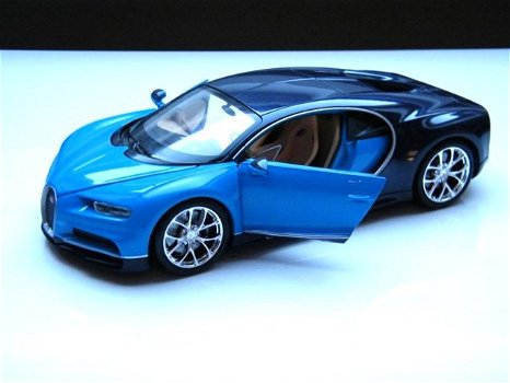 Nieuw schaalmodel miniatuur modelauto Bugatti Chiron – Welly 1:24 - 2