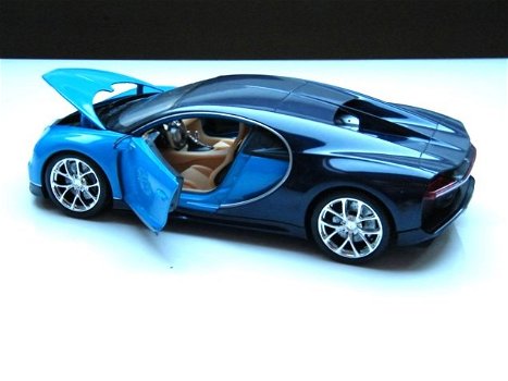 Nieuw schaalmodel miniatuur modelauto Bugatti Chiron – Welly 1:24 - 3