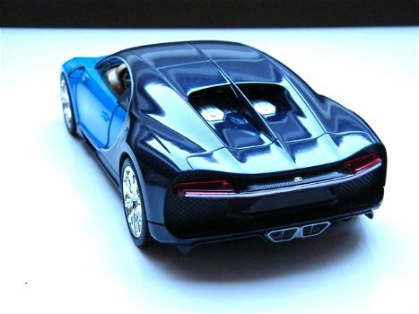 Nieuw schaalmodel miniatuur modelauto Bugatti Chiron – Welly 1:24 - 4