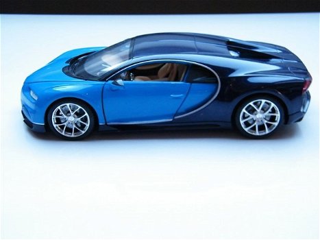 Nieuw schaalmodel miniatuur modelauto Bugatti Chiron – Welly 1:24 - 5