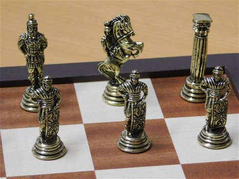 schaakspel , messing - 4