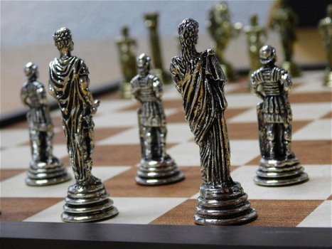 schaakspel , messing - 5