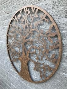 Een metalen wandornament de boom van het leven - 3