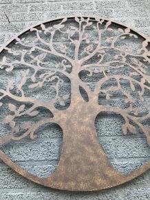 Een metalen wandornament de boom van het leven - 4