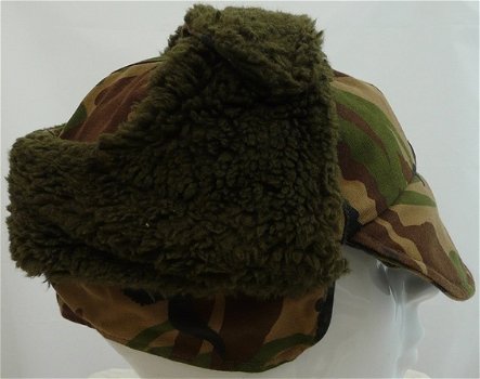 Pet, Muts, Veld, Bontgevoerd, Winter, Woodland Camouflage, Koninklijke Landmacht, maat: 60, 1994.(1) - 0