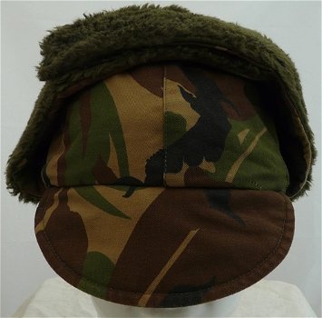 Pet, Muts, Veld, Bontgevoerd, Winter, Woodland Camouflage, Koninklijke Landmacht, maat: 60, 1994.(1) - 1