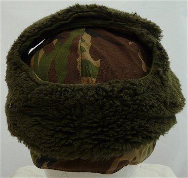 Pet, Muts, Veld, Bontgevoerd, Winter, Woodland Camouflage, Koninklijke Landmacht, maat: 60, 1994.(1) - 2