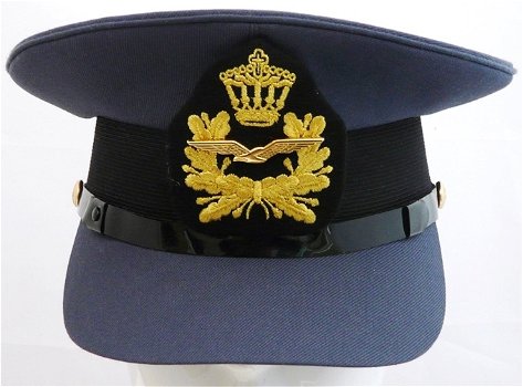 Pet, Uniform DT (Dagelijks Tenue), Adjudant (Aoo), Koninklijke Luchtmacht, maat: 58, jaren'90.(Nr.1) - 0