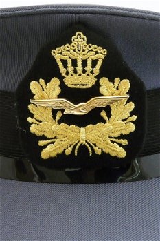 Pet, Uniform DT (Dagelijks Tenue), Adjudant (Aoo), Koninklijke Luchtmacht, maat: 58, jaren'90.(Nr.1) - 1