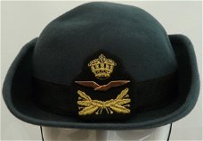 Hoed, Uniform DT, Vrouwen Onderofficier (Sld-Sm), Koninklijke Luchtmacht, maat: 56, jaren'90.(Nr.1)