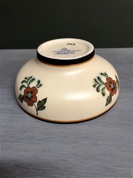 Dekselschaal / Potje Flora Gouda plateel nummer 963. - 6