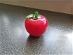 set (3) Glazen appels 9 cm hoog zie foto's - 2 - Thumbnail