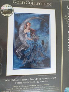 Borduurpakket Wind Moon Fairy van Dimensions Gold