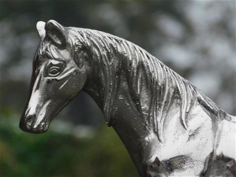 beeld van een paard aluminium , paard - 1