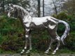 beeld van een paard aluminium , paard - 2 - Thumbnail