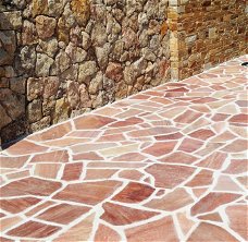 Brasil Rosso flagstones dikformaat