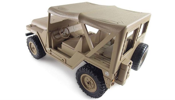 RC Jeep U.S. militaire terreinwagen 1:14 4WD RTR, Dessert Sand - 4