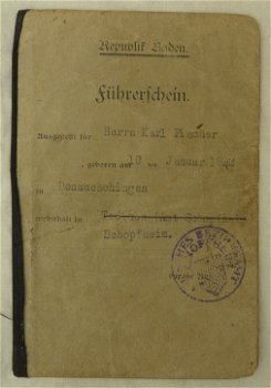 Rijbewijs / Führerschein Lotje, Duits, Klasse I & III, Schopfheim & Lörrach, 1947 & 1924. - 4