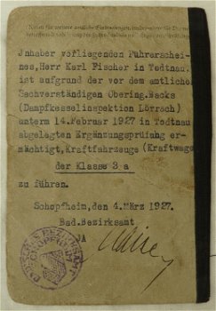 Rijbewijs / Führerschein Lotje, Duits, Klasse I & III, Schopfheim & Lörrach, 1947 & 1924. - 7