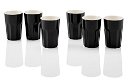 6 porseleinen espressobekers - zwart - nieuw - Ernesto - 1 - Thumbnail