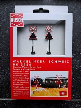 Busch 5966 Warnblinker Schweiz H0 Overweglichten Zwitserland - 0