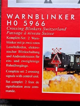 5x Busch 5966 Warnblinker Schweiz H0 Overweglichten Zwitserland - 3