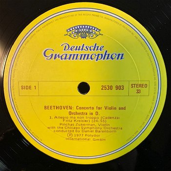 Lp - Beethoven Violinkonzert - Pinchas Zukerman - 1