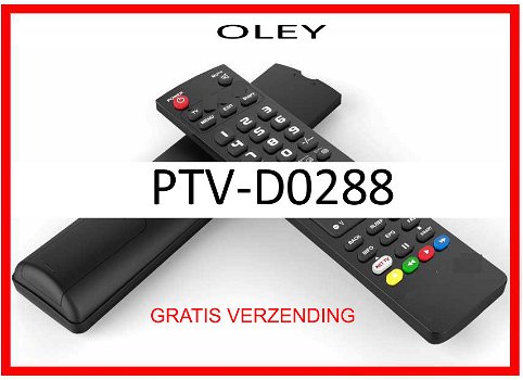 Vervangende afstandsbediening voor de PTV-D0288 van OLEY. - 0