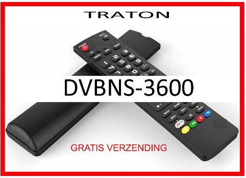 Vervangende afstandsbediening voor de DVBNS-3600 van TRATON. - 0