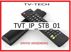 Vervangende afstandsbediening voor de TVT_IP_STB_01 van TV-TECH.
